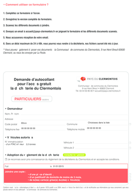Demande d’autocollant pour l’accès gratuit à la déchèterie