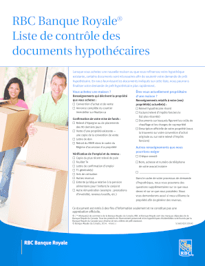 Liste de contrôle des documents hypothécaires