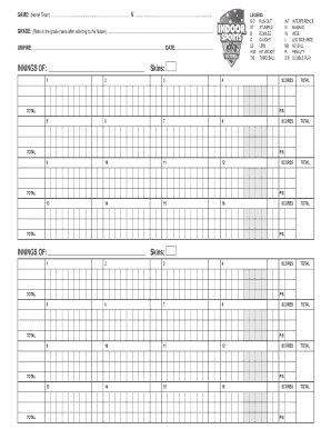 Cricket Scorecard Template