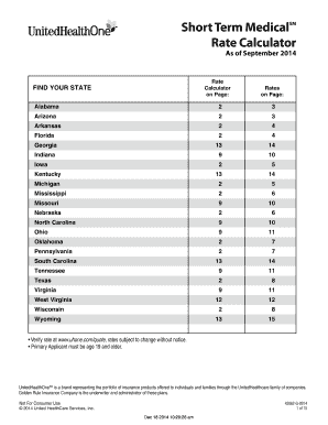 Short Term Medical Rate Calculator