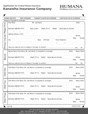 Health Insurance Application Form