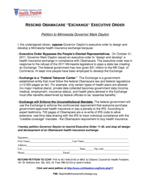 Petition to Rescind Obamacare Exchange