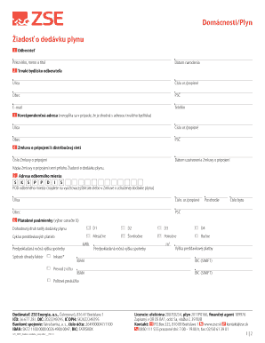 Gas Supply Application Form
