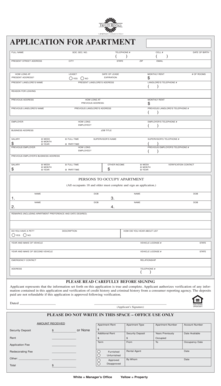 Apartment Rental Application Form