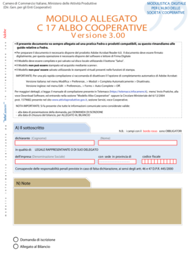 Modulistica Digitale per l'Albo delle Società Cooperative