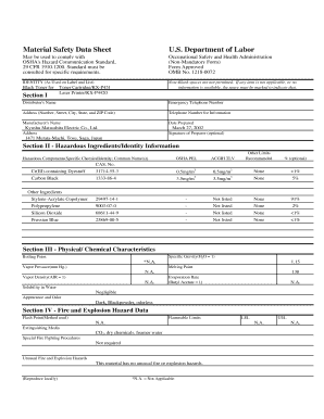 Material Safety Data Sheet for Black Toner