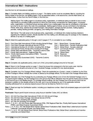 USPS International Mail Instructions