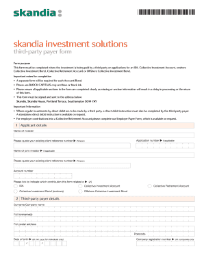 Skandia Third-Party Payer Form