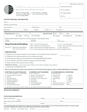 Sleep Study Authorization Form