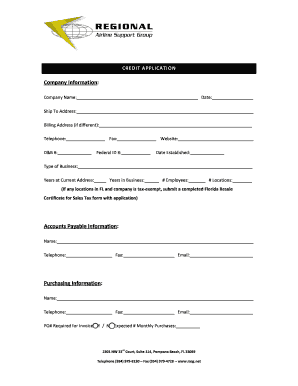 Credit Application Form