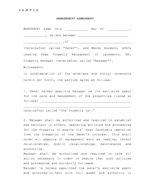 Property Management Agreement