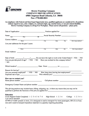 Company Driver Application