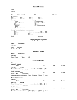 Patient Information Form