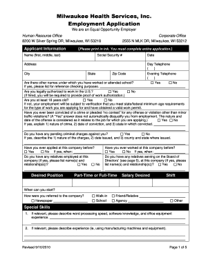 Employment Application Form