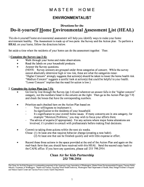 Do-It-Yourself Home Environmental Assessment List