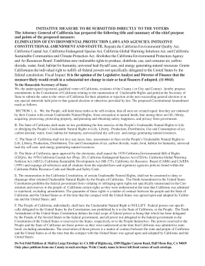 California Environmental Protection Laws Repeal Initiative