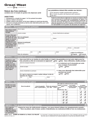 Relevé des frais médicaux