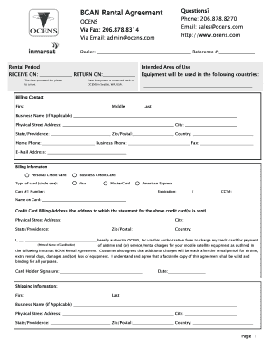 BGAN Rental Agreement