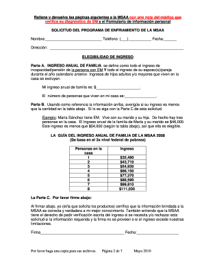 Solicitud del Programa de Enfriamiento