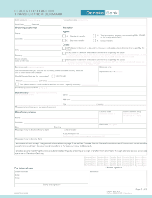 Request for Foreign Transfer from Denmark