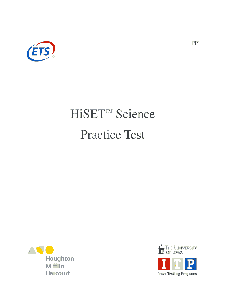 Fillable Online HiSET Science Fax Email Print - pdfFiller