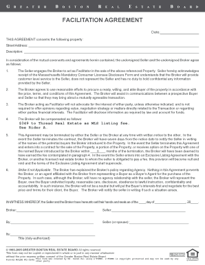 Greater Boston Real Estate Board Facilitation Agreement