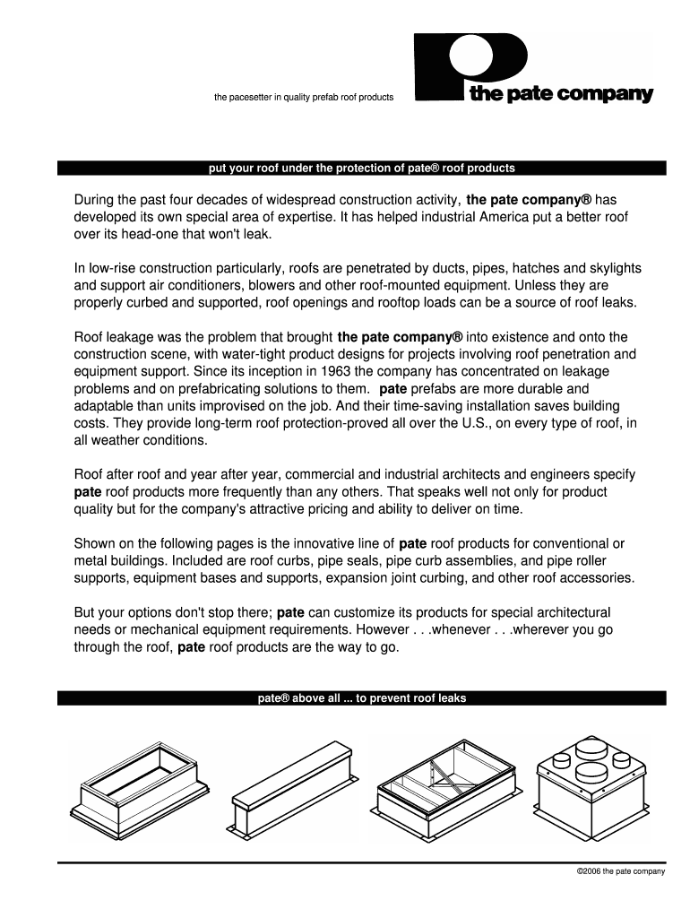 Fillable Online Put your roof under the protection of pate roof Fax