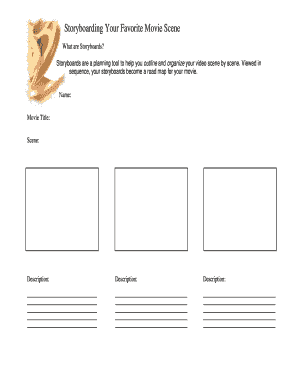 Movie Scene Storyboard Template