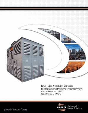 Questionnaire example - Dry-Type Medium Voltage Distribution (Power) Transformer Catalog