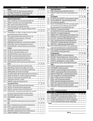Motorcycle Streamliner Technical Inspection Form