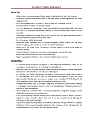 Exhibitor Booth Services Order Form