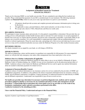 Assignment of Benefits/Consent for Treatment