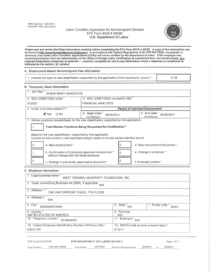 Labor Condition Application for Nonimmigrant Workers