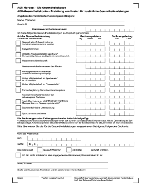 AOK-Gesundheitskonto – Erstattung von Kosten für zusätzliche Gesundheitsleistungen