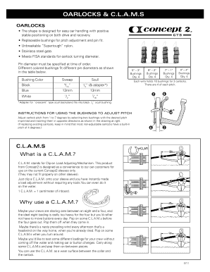 Oarlocks and CLAMs Order Form