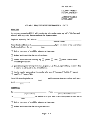 FMLA Leave Request Form