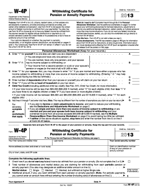 Form W-4P Withholding Certificate