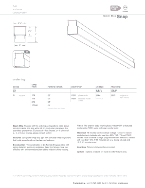 Ordering S1 UNV SUR - Prulite