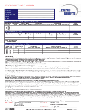 Spending Account Claim Form
