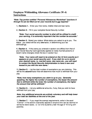 Employee Withholding Allowance Certificate (W-4)