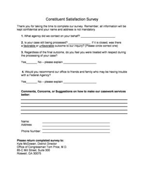 Constituent Satisfaction Survey