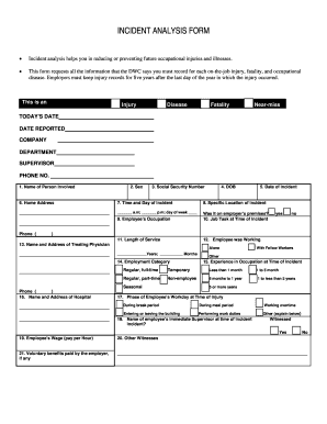 Incident Analysis Form