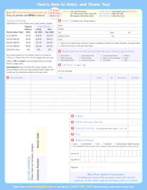Free Spirit Publishing Order Form