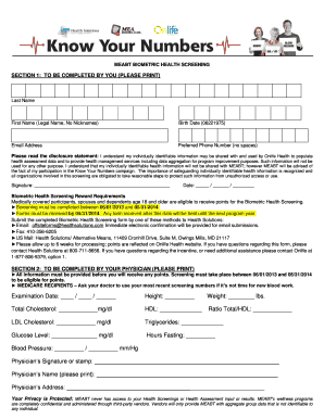 MEABT Biometric Health Screening Form