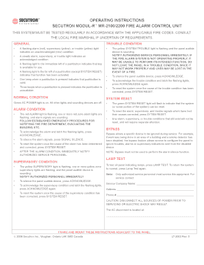 Secutron Modul-R Fire Alarm Control Unit Operating Instructions