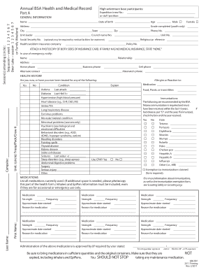 BSA Annual Health and Medical Record