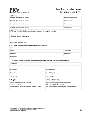 Application for Surname Change