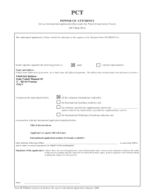 PCT Power of Attorney