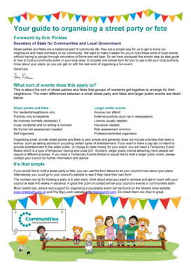 UK Street Party Application Form