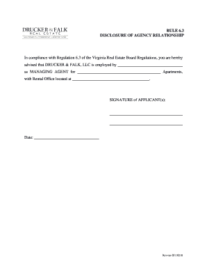 Virginia Disclosure of Agency Relationship